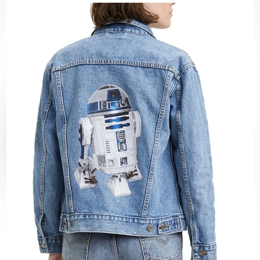 Star Wars × Levi’s R2-D2 Denim Trucker Jacket Large Unisex - Picture 15 of 16